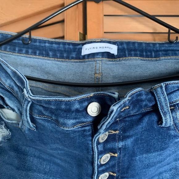 Flying Monkey Distressed Blue Skinny Jeans - Picture 3 of 4